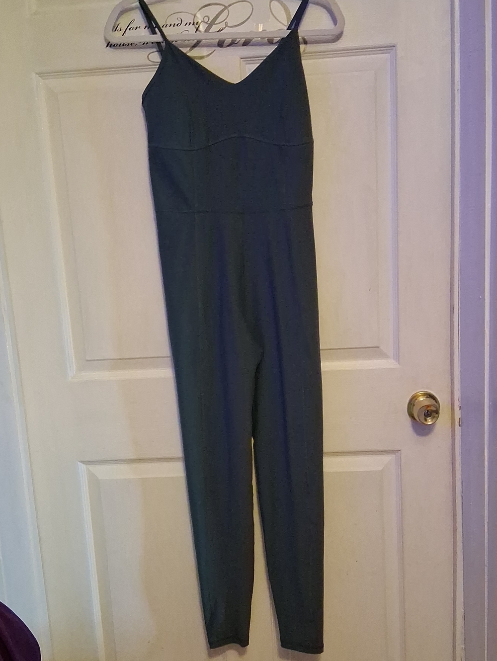 Old Navy PowerChill 7/8 Length Cami Jumpsuit/Bodysuit - Gray